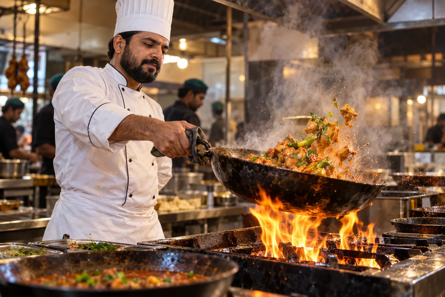 Skewers of freshly grilled BBQ at Arabian Grill Restaurant